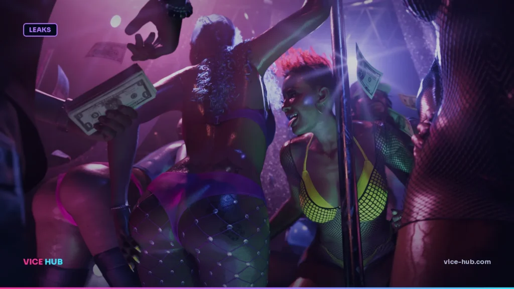 Crowded Vice City nightlife scene illustrating GTA 6 Online