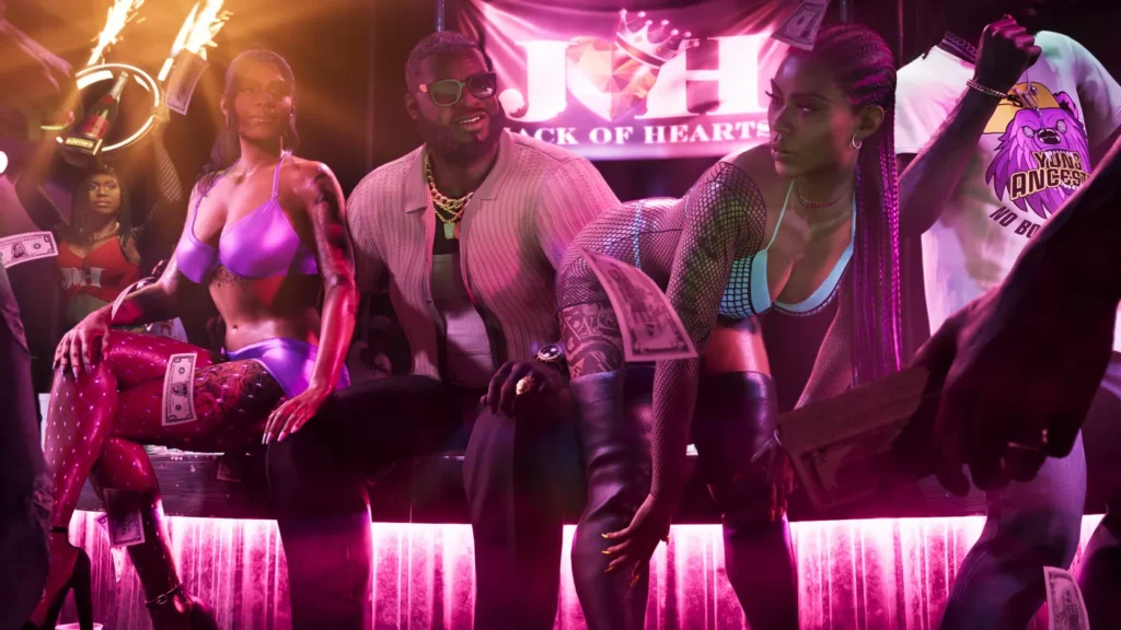 Boobie Ike seated inside his Vice City nightclub in GTA 6