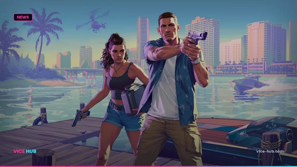 Jason and Lucia in official GTA 6 release artwork